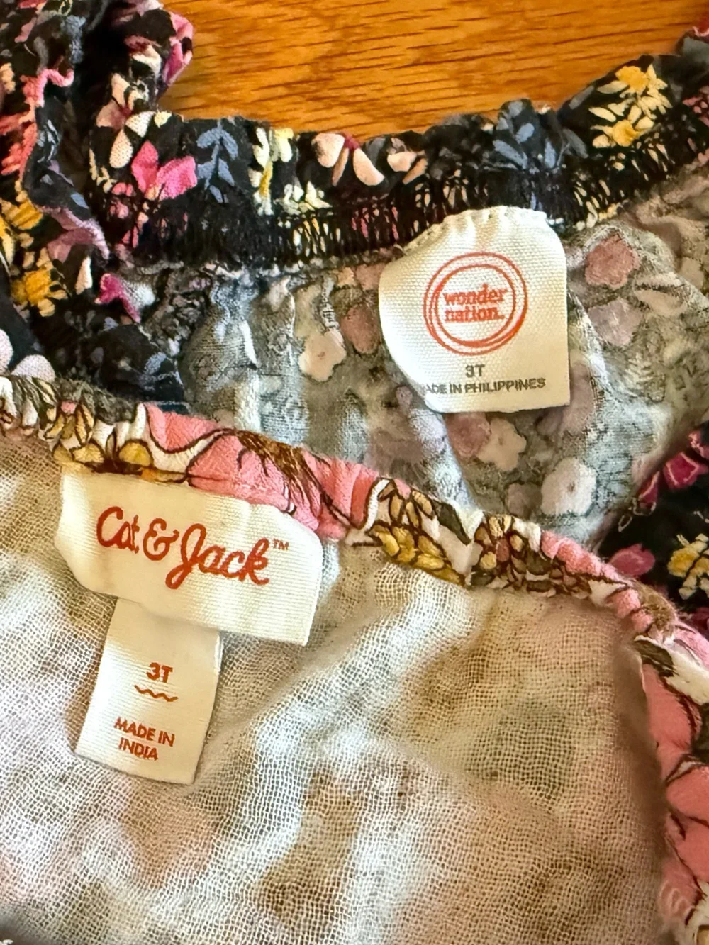 5 Toddler Girls Floral & Denim Dress Bundle size 3T Pink, Navy, Black